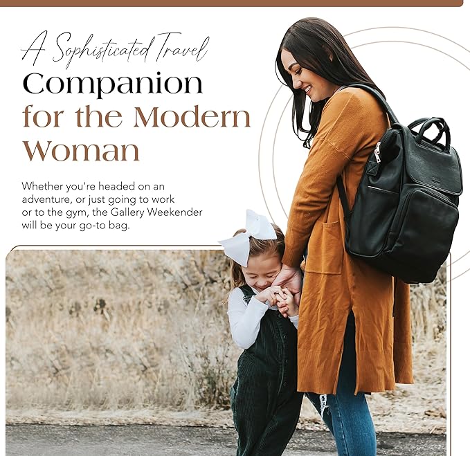 Citi Collective Explorer Black Diaper Bag Backpack - Vegan Leather Diaper Bag with Shoulder Strap, Insulated Bottle Pockets, Changing Pad, Stroller Clip- Versatile Diaper Bag for Baby