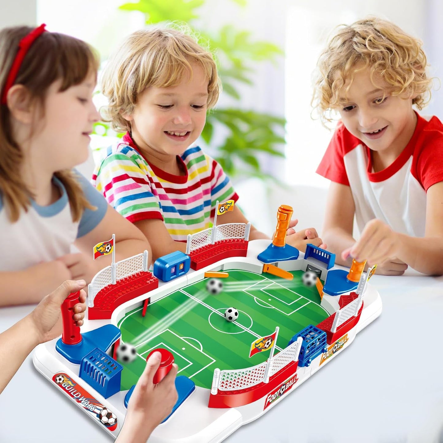 Foosball Table Soccer Game for Kids: Mini Interactive Soccer Board Game - 3 4 5 6 7 8 9+ Year Old Kids Sports Toy for Home Family Party - Fun Birthday Gift for Boys Girls