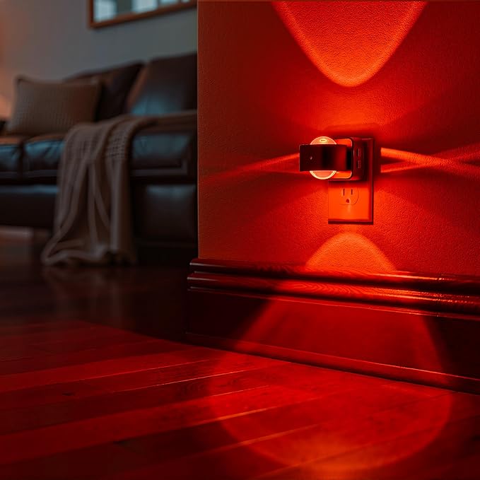 Briignite Night Light Projector, RGB Color Changing Night Light for Kids, 180° Rotating Night Lights Plug into Wall, Dusk to Dawn Sensor, RGB Ambient Lighting for Gaming Room Bathroom Gifts, 2 Pack