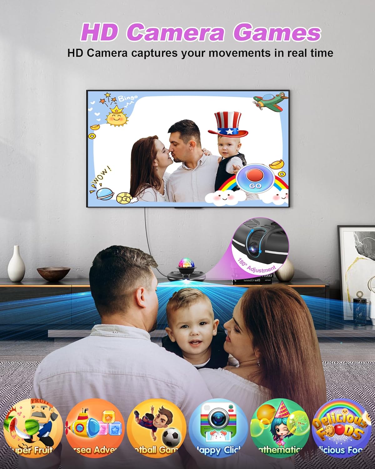 Eletrionic Dance Mat for TV with HD Camera, Non-Slip Dance Pad for Girls Boys, Dance Game Mat Xmas B-Day Gifts for Kids Adults