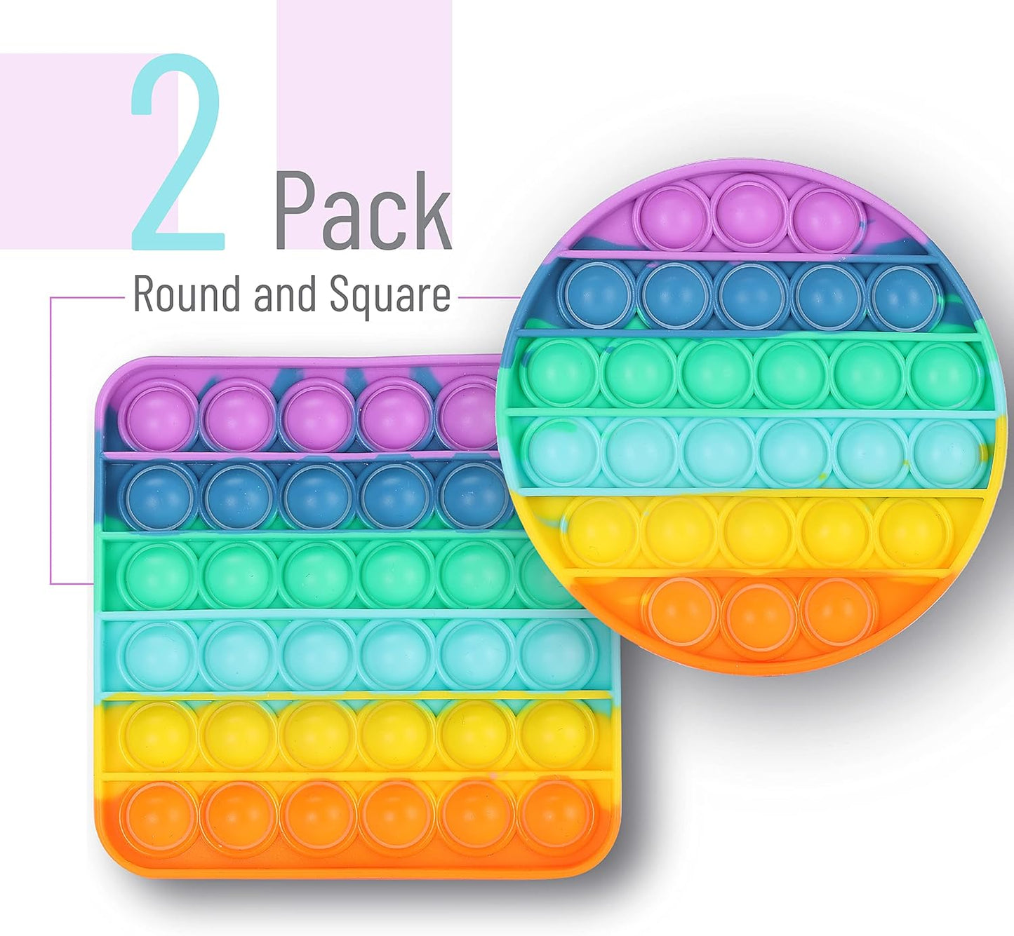 Mr. Pen- Poppers Fidget Toy, 2 Pack, Bubble Poppers Fidget Toy, Poppet Fidget Toy, Bubble Sensory Fidget Toy, Bubble Push Toy, Fidget Poppers, Kids Fidget Toys.