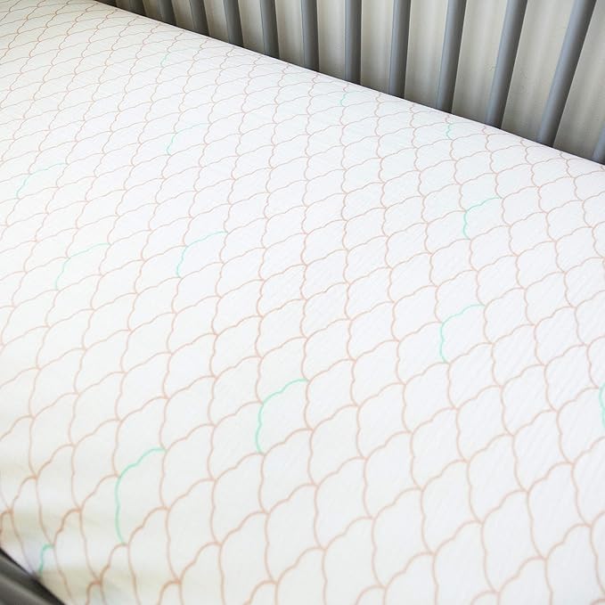 Newton Baby Fitted Single Layer Crib Sheet (2-Pack) - Ultra Breathable and Soft, Organic Cotton, Fits All Standard Cribs, Blush Coral White