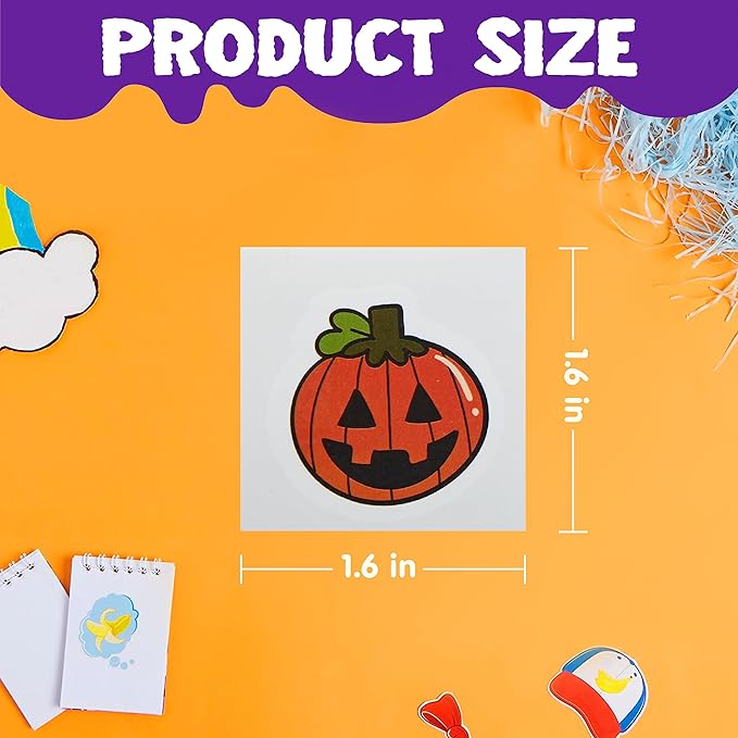 JOYIN 306 Pcs Halloween Glowing Temporary Tattoos for Kids, 42 Assorted Designs Bulk for Child Trick or Treat Game Gifts Halloween Party Favor Decorations Supplies Goodie Bags, Class Game Prizes