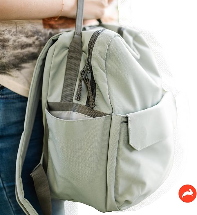 RED ROVR Mini Roo Lightweight Backpack | 6 pockets for everyday essentials (Sage)