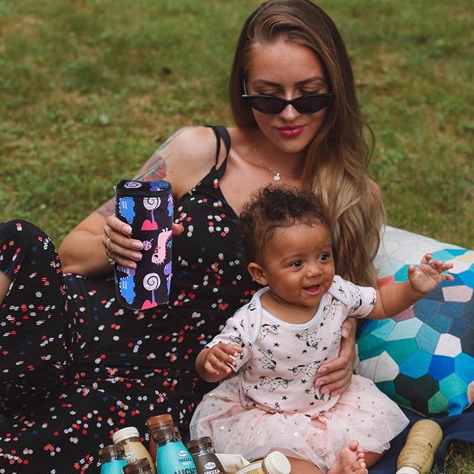 Kisangel Insulated Milk Bottle Carrier - Baby Water Bottle Strap Bag for Travel and Outdoor Use - Keep Warm Carrying Sleeve Pouch 20X12X1cm