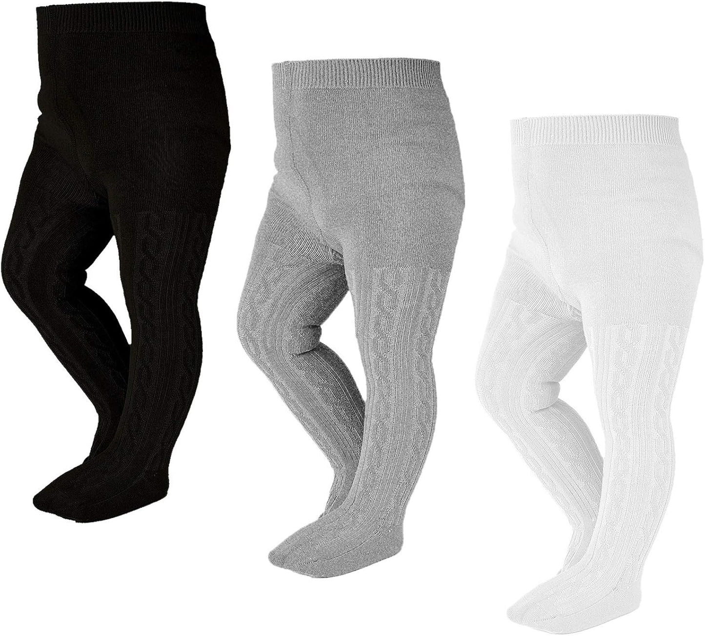 EPEIUS Baby Girl Tights Thick Cable Knit Leggings Stockings Cotton Pantyhose for Newborn Infant Toddler 3/4/5/6 Pack