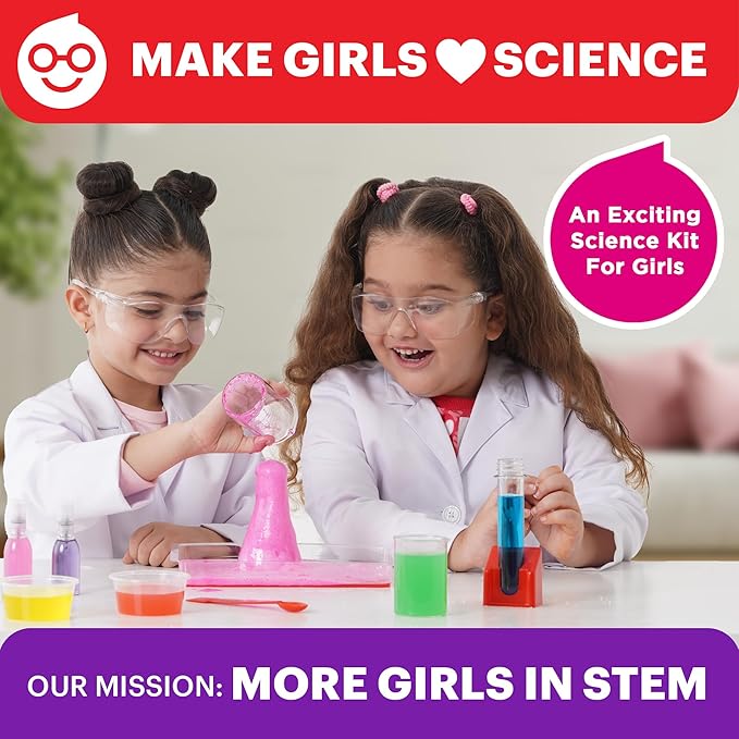 Doctor Jupiter Girls' Science Kit for Kids Ages 8-10-12-14 | Birthday Gift Ideas for 8,9,10+ Year Old Girls | Chemistry Set, STEM Toy Kit with 135+ Experiments | Learning & Educational Projects