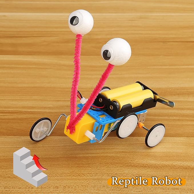 4 Set Bulk Robot Kits for Kids 6-8 8-12, STEM Crafts Robotics Science Projects STEM Toys for Boys Girls, Electronics Building Craft Kit Classroom Activities 1st 2nd 3rd Grade 6 7 8 9 10 11 12 Year Old