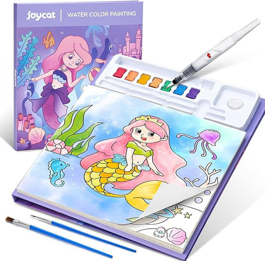 JoyCat Paint with Water Coloring Books for Toddlers, Watercolor Painting Sets for Kids Ages 3-5 4-8, Arts and Crafts Drawing Activities Toy Birthday Gift for Boys Girls (Underwater World)