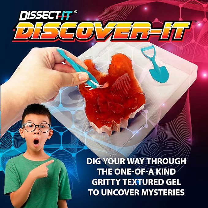 Dissect-It Discover-It Dinosaur Dig Kit, Dissecting Gel Kids Science Kit Project to Learn Anatomy, STEM Toys for Ages 6 and Above