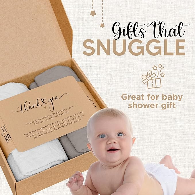 Bassinet Fitted Sheets - Compatible with Amke, Ronbei, Pamobabe, and Nordmiex | 100% Organic Muslin Cotton - White + Grey | 32x19 (2 Pack)