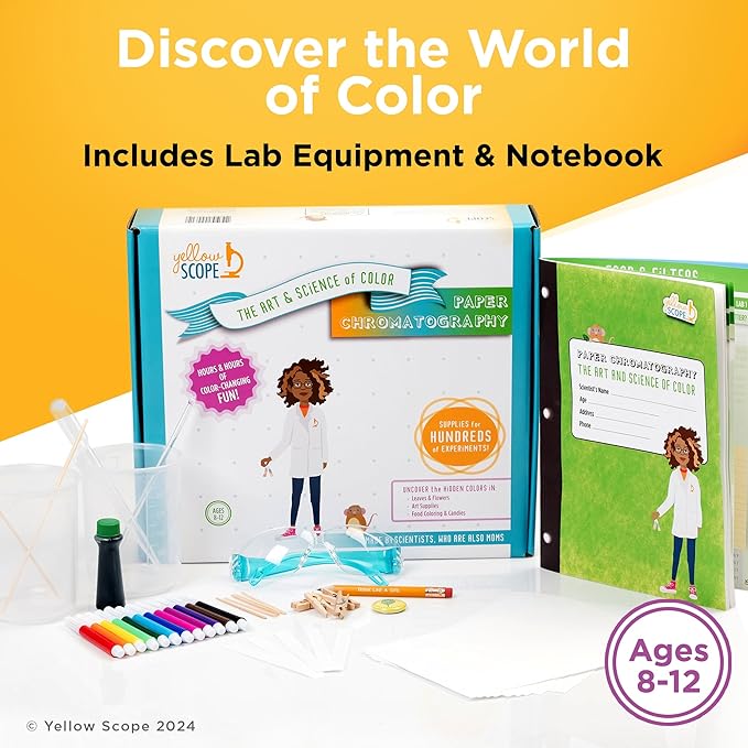 Paper Chromatopgraphy Science Kit for Kids, Toddler Activities, Preschool Learning Activities, STEM Kits for Girls and Boys, Educational & Fun for Ages 8 to 12