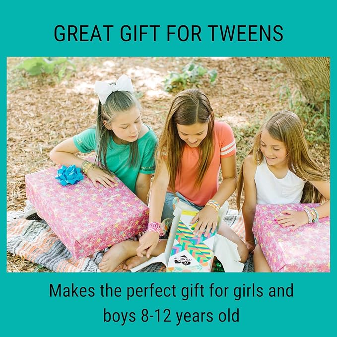 Choose Friendship Bracelet Making Kit – DIY Craft Loom for Kids Ages 8+, New & Improved Design, Includes 20 Threads, Makes 8 Bracelets, Yellow “Taffy”