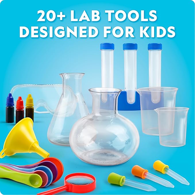 National Geographic Kids Junior Chemistry Set - Complete Early Learning Lab Kit with 50 Science Experiments and 20+ Lab Tools for Kids Aged 4-6