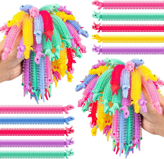 45Pcs Stretchy Strings Fidget Toys, Colorful Stretchy Sensory Fidget Toy for Halloween, Easter, Valentine's Day, Fall and Christmas Party Favors Gifts