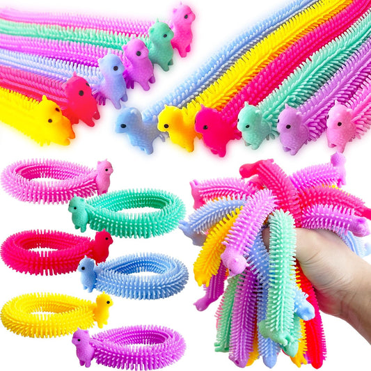 40 Pack Stretchy String Fidget Toys,Alpaca Sensory Noodle Strings,Textured Stretchy String for Kids Adults Stress Relief,Party Favors,Christmas Stocking Stuffers