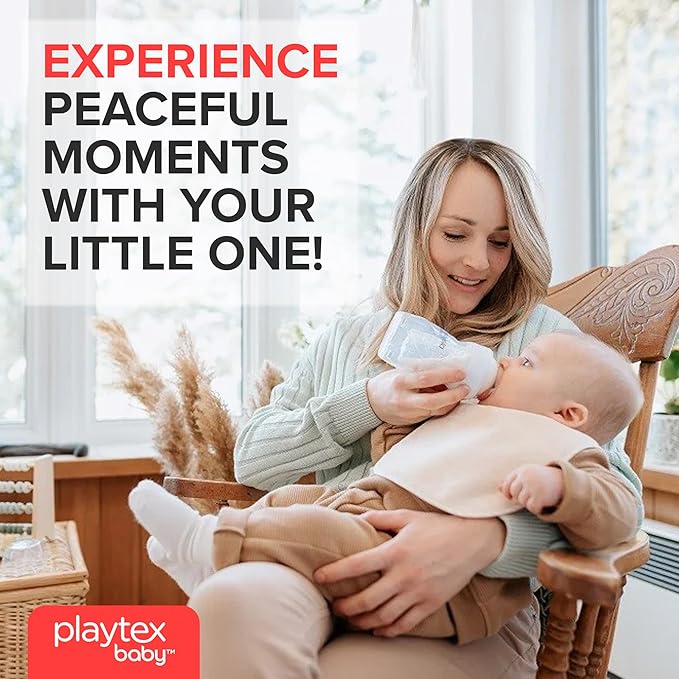 Playtex Baby Nurser Pre-Sterilized Disposable Drop-Ins Baby Bottle Liners, 8 Oz (50 Count), Anti-Colic, Gas Reduction, Easy to Clean, Closer to Breastfeeding, Perfect for Travel and On The Go