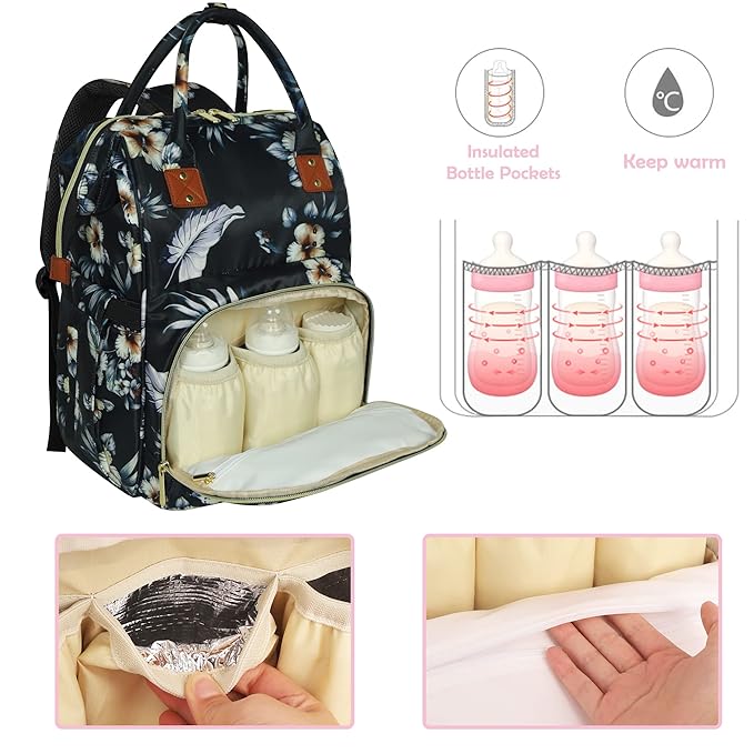 Femuar Diaper Bag Backpack Multifunction Maternity Diaper Bag for Baby Girls & Boys Large Capacity Travel Nappy Bags