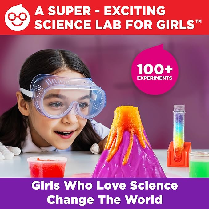 Doctor Jupiter Girls' Super Science Kit for Ages 8-12 | Chemistry Set, STEM Toy Kit with 100+ Experiments | Birthday Gift Ideas for Girls 8,9,10+ Years Old | Learning & Educational Projects