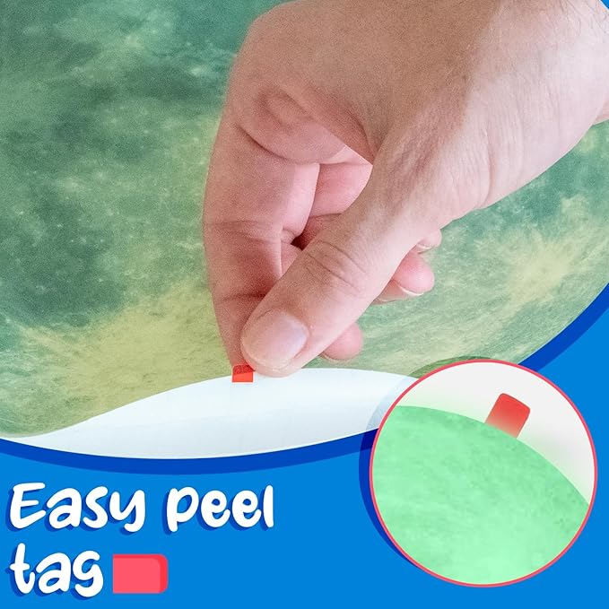 Glow in The Dark Stars and Moon for Ceiling, Luminous Wall Decal, Wall Decor, Sticky Fluorescence Stars, Gift for Boy and Girl, Perfect for Kids Nursery, Bedroom, Living Room (Colorful)