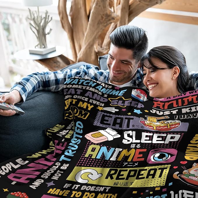 Anime Gifts for Girls, Japanese Anime Gifts for Women, AAnime Lovers Men, Soft Throw Blanket 50" *60"
