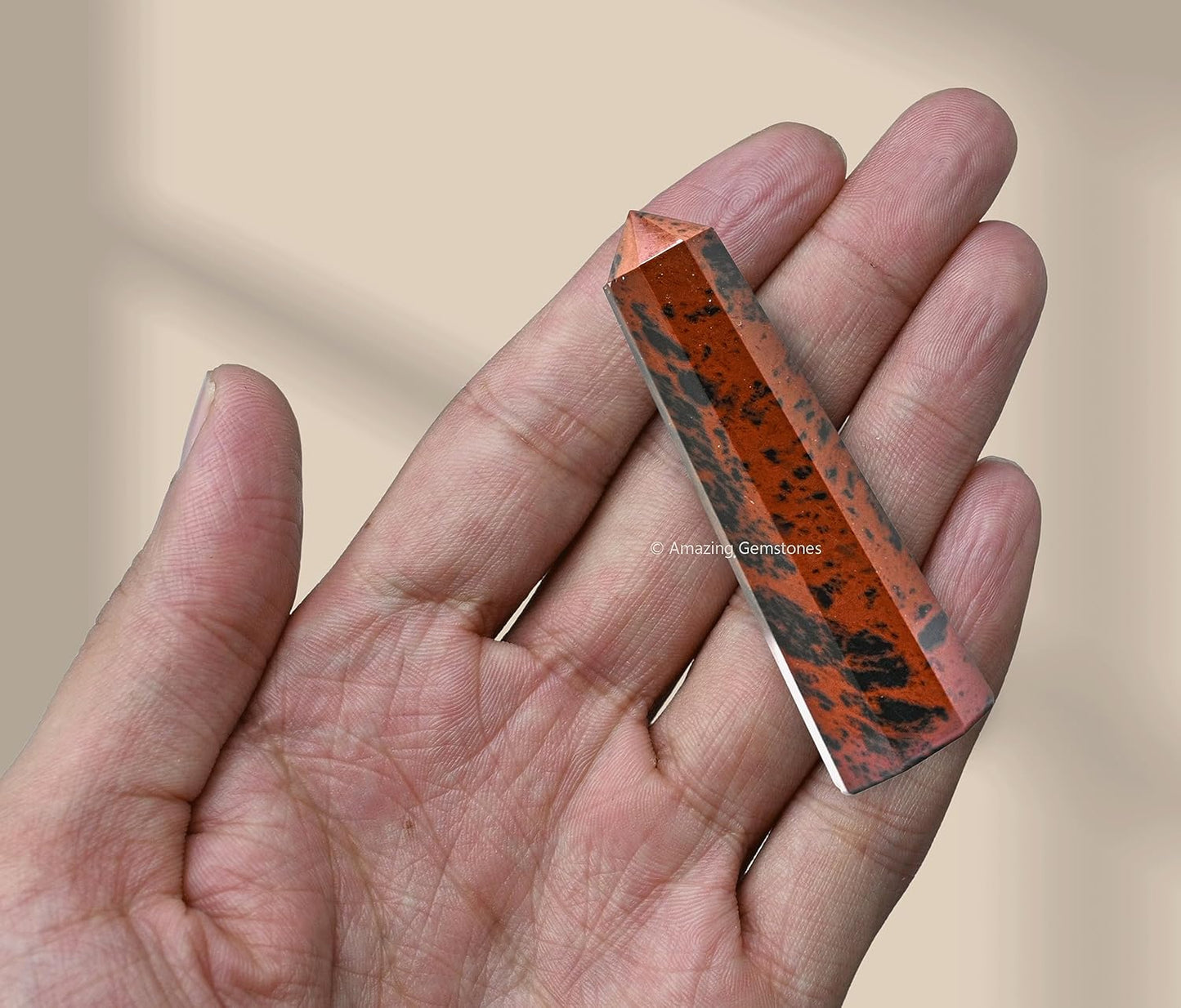 Amazing Gemstone Mahogany Obsidian Crystal Towers ~ Natural Healing Crystal Point Obelisk for Reiki Healing and Crystal Grid (2" to 3" INCH)