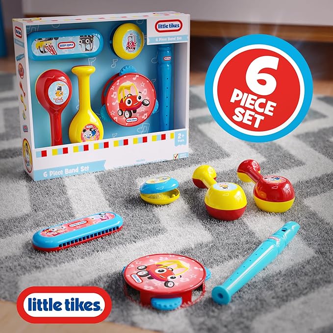 Lollipop Little Tikes Musical Instruments Set - Flute, Maracas, Harmonica, Tambourine for Toddlers, Educational Musical Toys Toys for Kids 24 Months+
