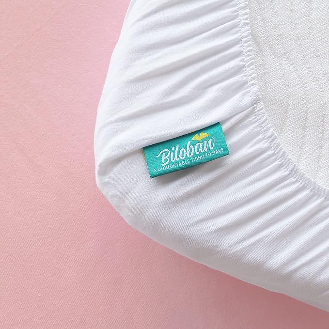 Bassinet Sheets Fit for Cowiewie, Ronbei, Papablic 2-in-1 Bonni and Cuddor Bassinet Bedside Sleeper,100% Cotton, 2 Pack, Ultra Soft Bassinet Sheet, White and Pink
