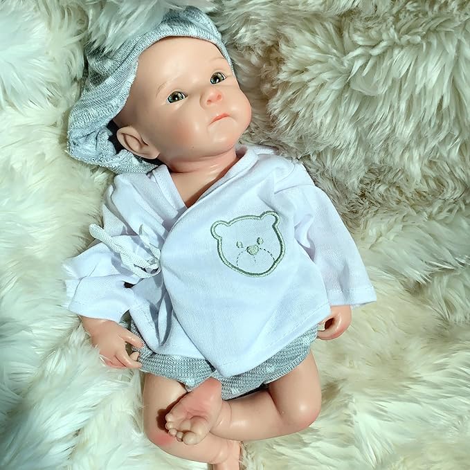 13 Inch Can Open Mouth Full Silicone Baby Dolls That Look Real Babies Solid Silicone Newborn Baby Girl Dolls Anatomically Correct