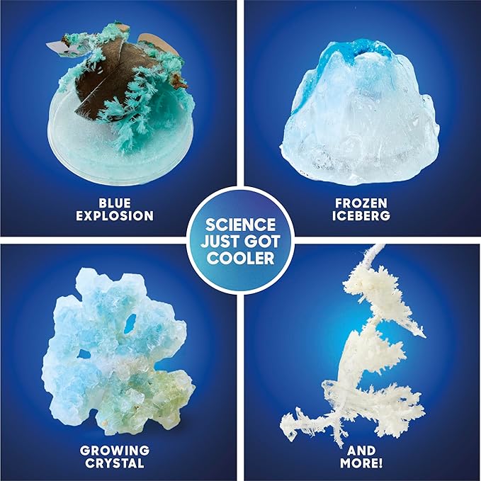 Discovery™ Frozen Earth Science Kit – 67 Experiments STEM Chemistry Lab for Kids| Grow Crystals, Make Snow & Slime, Ice Explosions & More| Educational Learning Activity Toy| DIY STEM Set Gift| Ages 8+