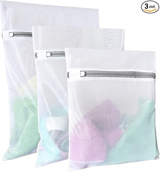 Lingerie Bags for Washing Delicates,Small Fine Mesh Laundry Bags,3Pcs(1 Large,1 Medium,1 Small)