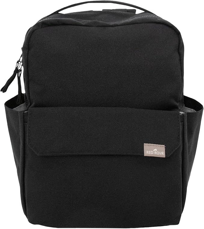RED ROVR Mini Roo Lightweight Backpack | 6 pockets for everyday essentials (Black)
