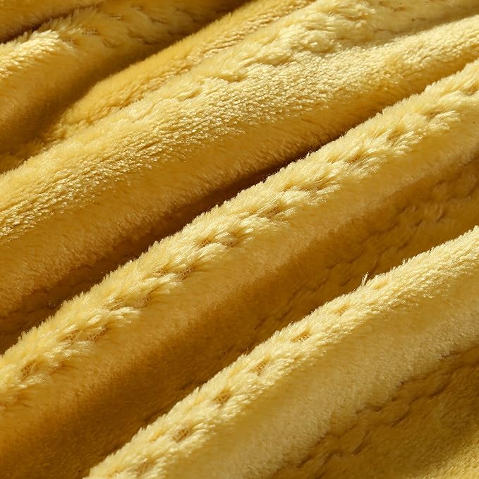 CREVENT 30''X40'' Soft Cozy Warm Baby Blankets for Boys Girls Solid Color - All Season Use - Newborn Essentials (Sunshine Yellow)