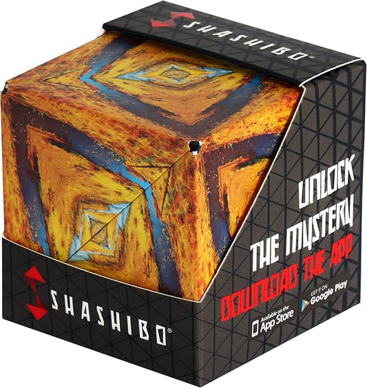 SHASHIBO Shape Shifting Box - Award-Winning Fidget Toy w/ 36 Rare Earth Magnets - Fidget Cube Transforms Into Over 70 Shapes, Sensory Toy Gift for Kids, Teens, and Adults (Wild Series - Savannah)