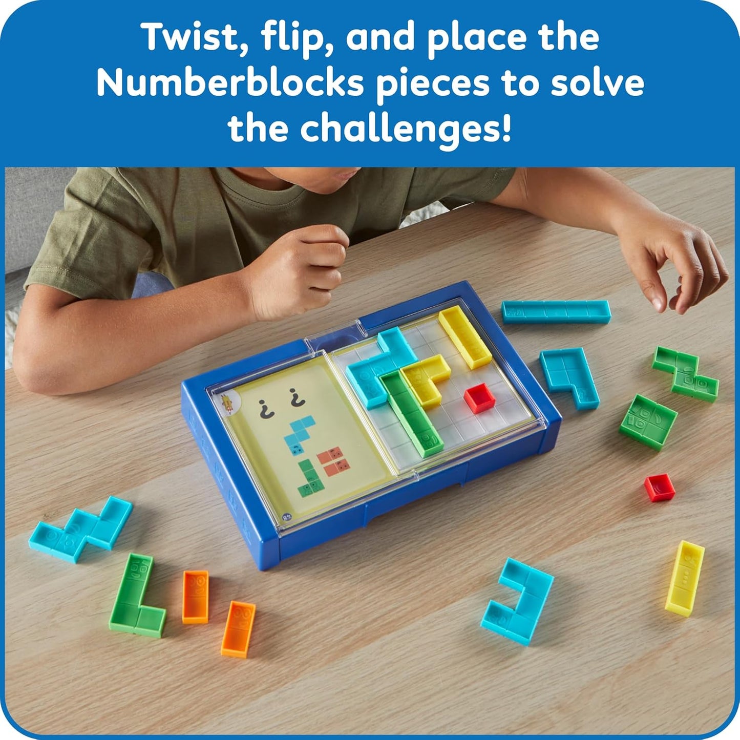 hand2mind Numberblocks Puzzle Solver, Brain Teasers, Logic Puzzles for Kids, Educational Games, Math Toys for Kids 3-5, Fidget Game, Preschool Learning Activities, Toddler Birthday Gifts