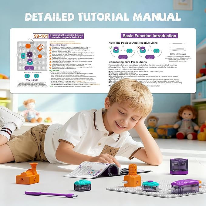 Science Kits For Kids ages 5-7 8-12, Educational STEM Toys 45 PCS Circuit Exploration Kit Over 450 Projects, STEM Science Experiments For Kids 6-8 9-12, Ideas Toys Gifts For 8 9 10 11 12 Year Old Boys