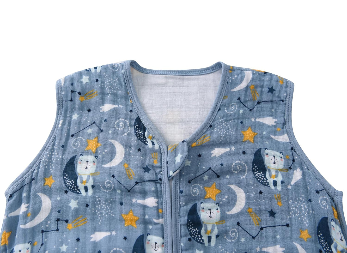 Baby Sleep Sack 6-12 Months Wearable Blanket for Babies 100% Organic Cotton 2-Way Zipper YKK 0.5 TOG Toddler Sleeping Sacks Bears