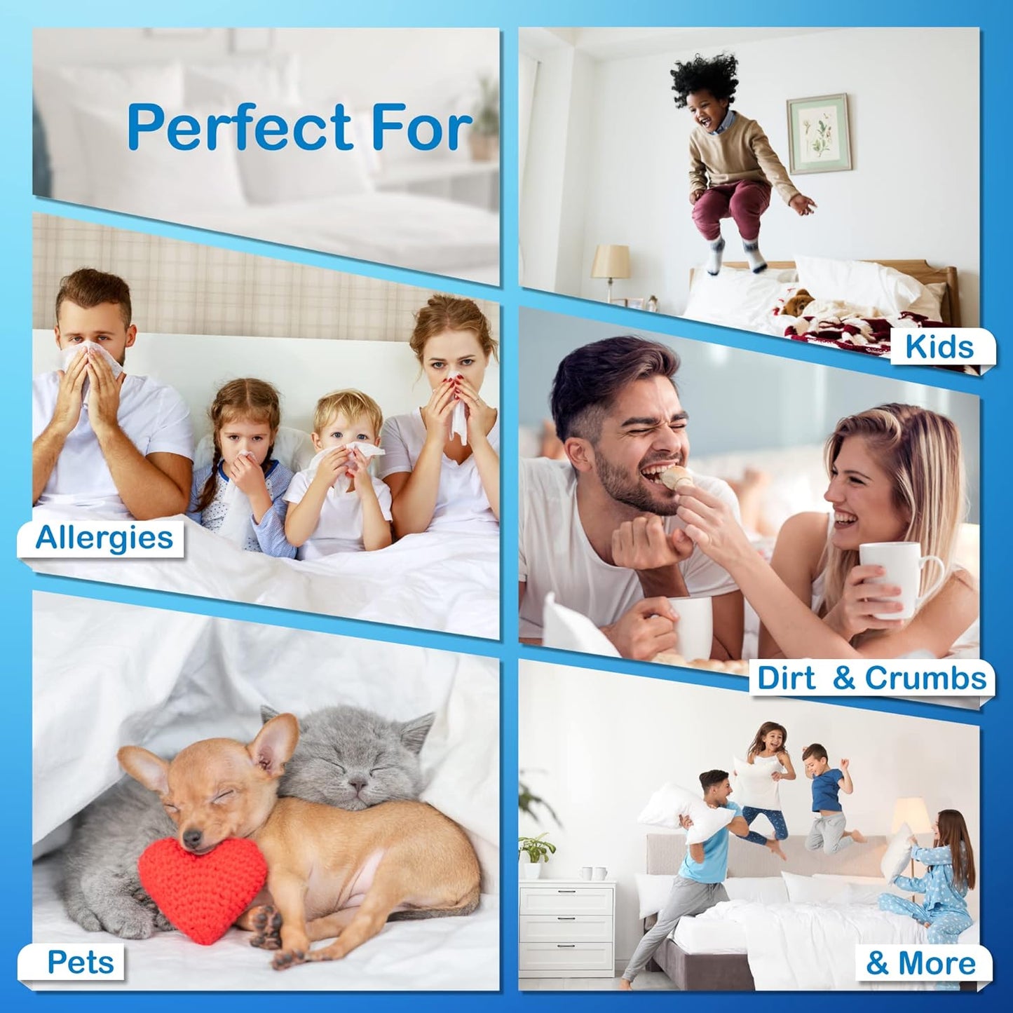 National Allergy Superior 100% Cotton Twin Mattress Protector Zippered - 39" x 75" x 9" - Hypoallergenic Bed Encasement - Breathable Dust Proof Cover - AAFA & Oeko-TEX Standard 100 Certified