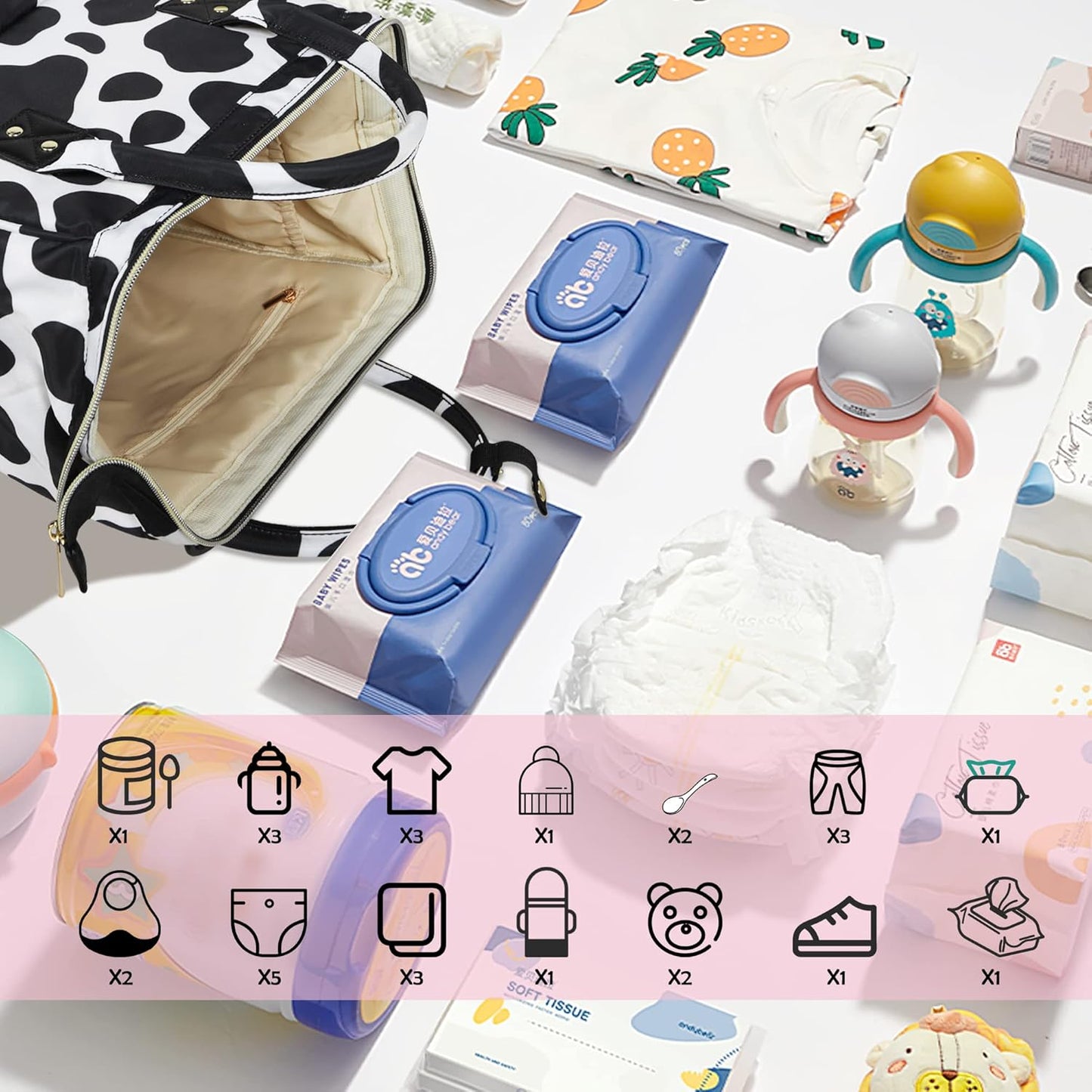 Diaper Bag Backpack Multifunction Maternity Diaper Bag for Baby Girls & Boys Large Capacity Travel Nappy Bags