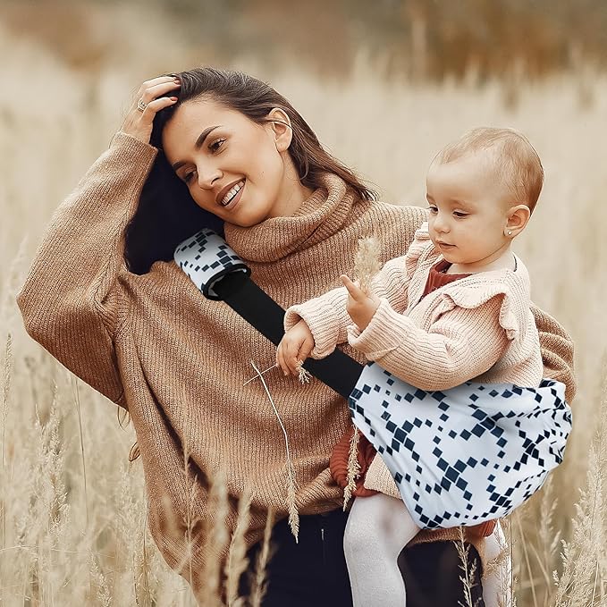 Baby Sling Shoulder Carrier,Ultimate Comfort Side Baby Carrier for Newborn to Toddler/Infants (7lbs-44lbs) (Plaid)