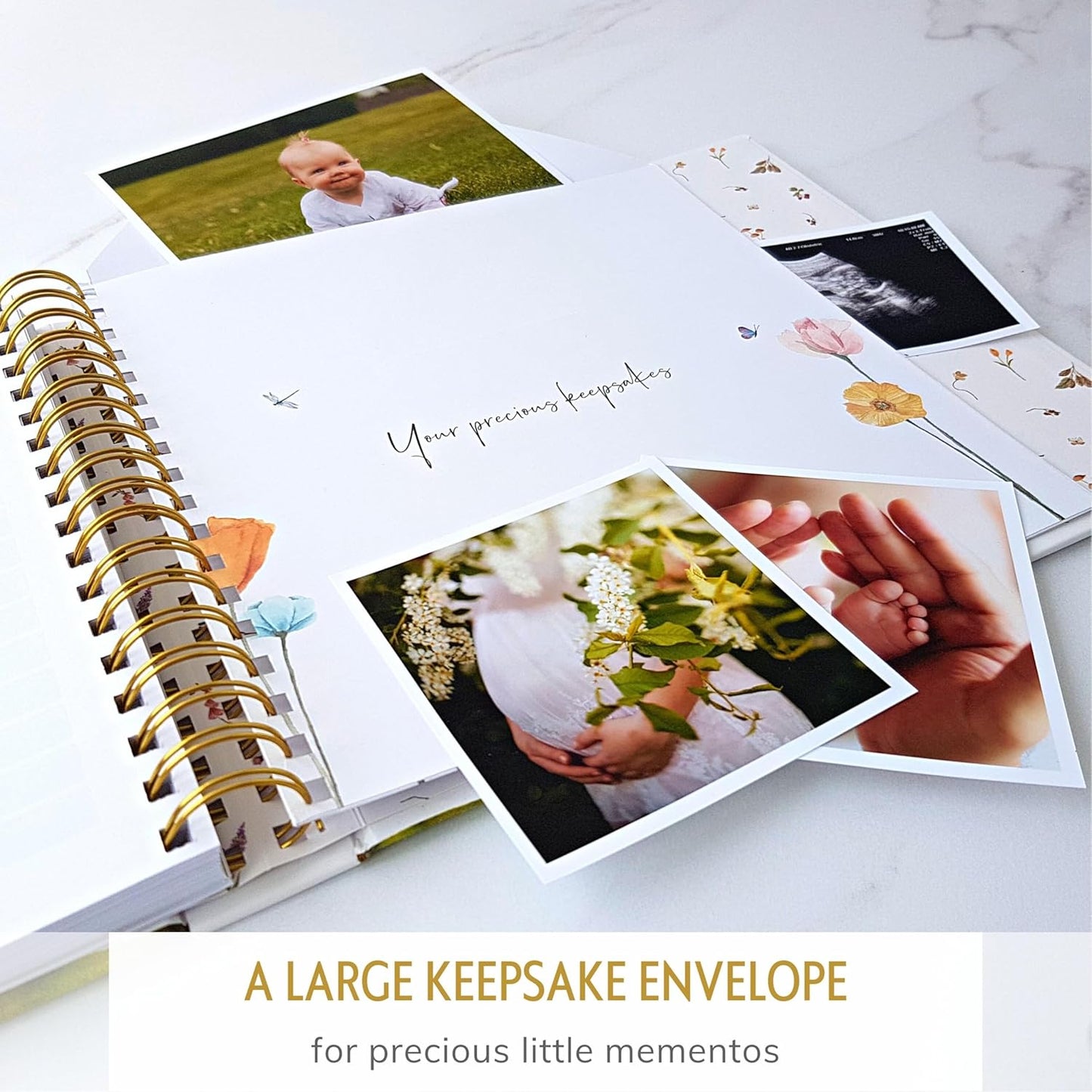 Baby Journal Memory Book for Boys or Girls - First 5 Years Woodland Adventure Keepsake - Newborn 1st Milestone Log Photo Album Scrapbook - Gender Neutral Sentimental Pregnancy Gifts for Expecting Moms