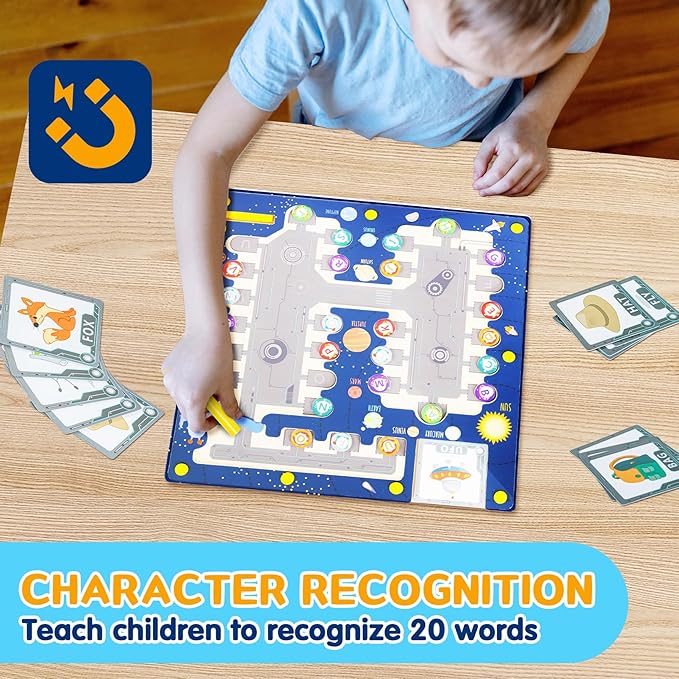 deli Magnetic Alphabet Maze, Wooden Montessori Toys for Tolddlers, Learning Educational Fine Motor Skills Toys for Kids 3 4 5 Year Old Gifts