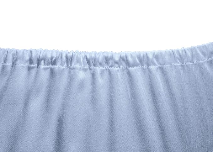 Crib Fitted Sheet by Pure Bamboo, Genuine 100% Organic Viscose Derived from Bamboo, Luxuriously Soft, Ultimate Cooling, Fits Standard Size Crib Mattress (Sterling Blue)