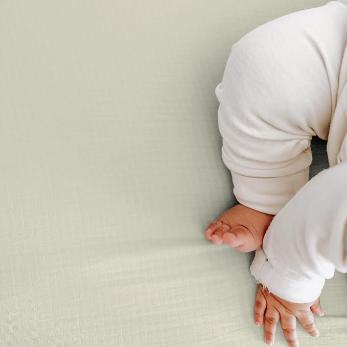 Newton Baby Fitted Single Layer Crib Sheet (2-Pack) - Ultra Breathable and Soft, Organic Cotton, Fits All Standard Cribs, Oatmeal