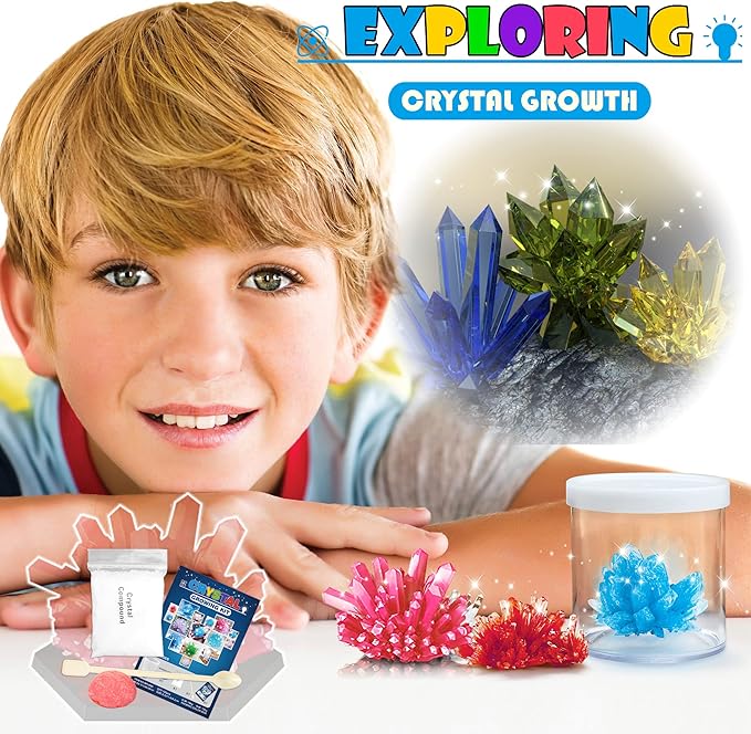 STEM Science Kits For Kids - 56 Science Lab Experiments For Teenagers Age 8-10-12-14 Volcano Crystal Growing Chemistry Projects,Educational Activities Toys Game For Boy & Girl Christmas Birthday Gifts