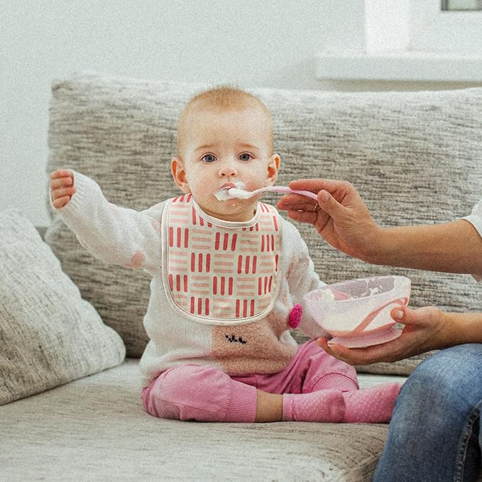 10 Pack Cotton Snap Bibs for Baby Boy Girl, Super Soft Drool Bibs for Teething and Feeding