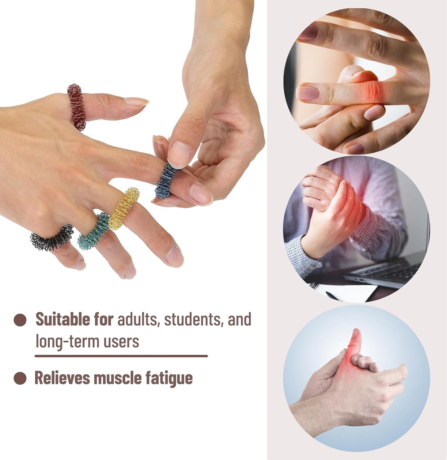 Mr. Pen- Spiky Sensory Rings, 10 Pack, Stress Relief Fidget Sensory Toys, Fidget Rings, Fidget Ring for Anxiety, Stress Relief Rings, Massager for Fidget ADHD Autism, Silent Stress Reducer Ring