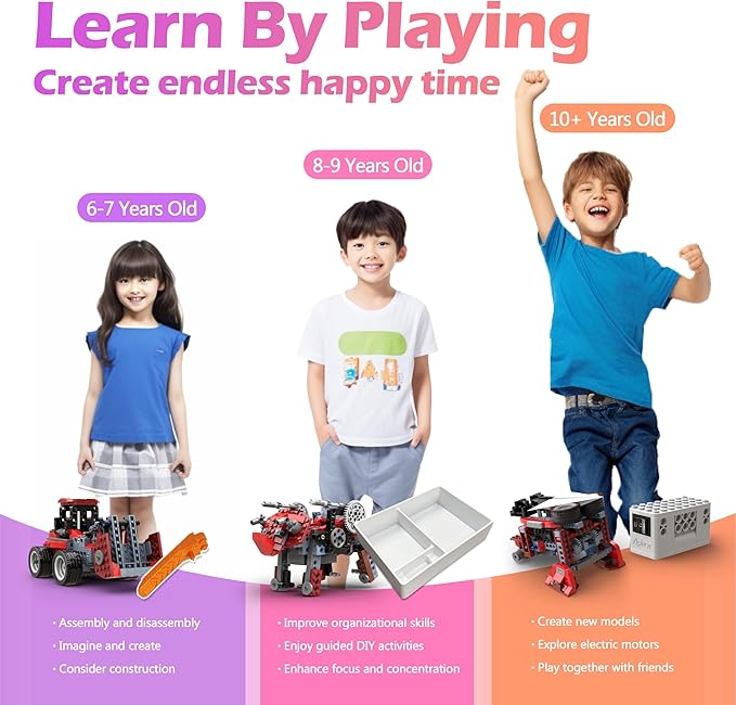 8 in 1 STEM Kits for Kids Age 6-8, DIY Electronic Monster Truck Building Kit, STEM Toys for Boys Craft Projects 8-10, Build Robot DIY Activity for Ages 6 7 8 9 10 11 12 + Years