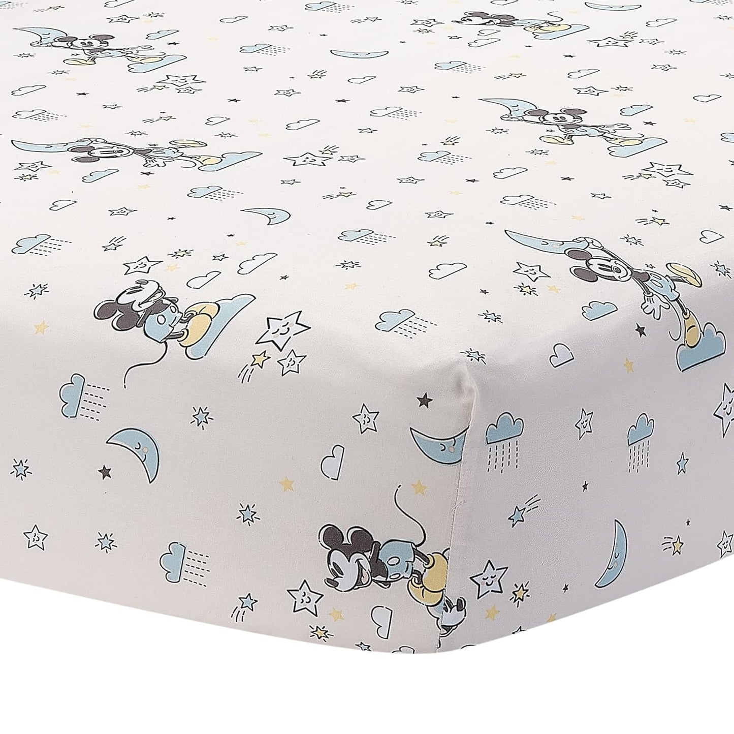 Lambs & Ivy Disney Baby Moonlight Mickey Mouse 3-Piece Nursery Crib Bedding Set