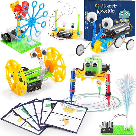 Science STEM Kits for Kids Age 8-12 6-8 12-14 10-12, STEM Toys for Ages 8-13, Boys Girls Crafts, Electronic Robotic Projects Experiments Engineering Activities, DIY Coding Robots 6 7 8 + Year Old